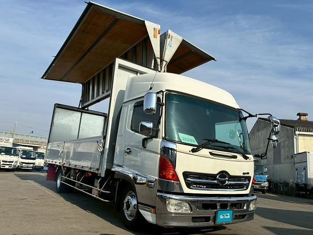 ヒノレンジャー 　車検整備付　令和８年１０月迄　Ｈ２４年式　日野　アルミウイング　ハイルーフ　フルキャブ　ベッド付き　フルワイド　６３００　２４０馬力　６速　ＭＴ　マニュアル　トランテックス　４ｔ　８ｔ　中型　バン（4枚目）