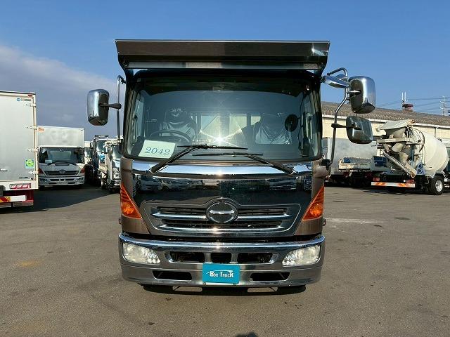 ヒノレンジャー 　Ｈ１８年式　増トン　増々トン　脱着装置付コンテナ専用車　フルキャブ　ベッド付き　新明和工業　アームロール　ツインホイスト　２シリンダー　リアジャッキ　２２５馬力　６速　ＭＴ　マニュアル　８ｔ　１３ｔ（13枚目）