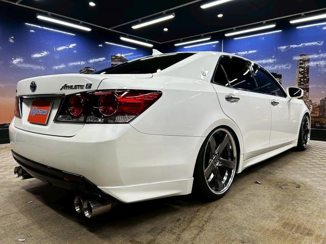 クラウンハイブリッド アスリートS (禁煙車)(後期型)(黒本革シート)(メーカーSDナビ)(バックカメラ)(クルーズコントロール)(パワーシート)(シートヒーター&クーラー)(TEIN車高調)(社外マフラー)(WORK20インチAW)(21枚目)