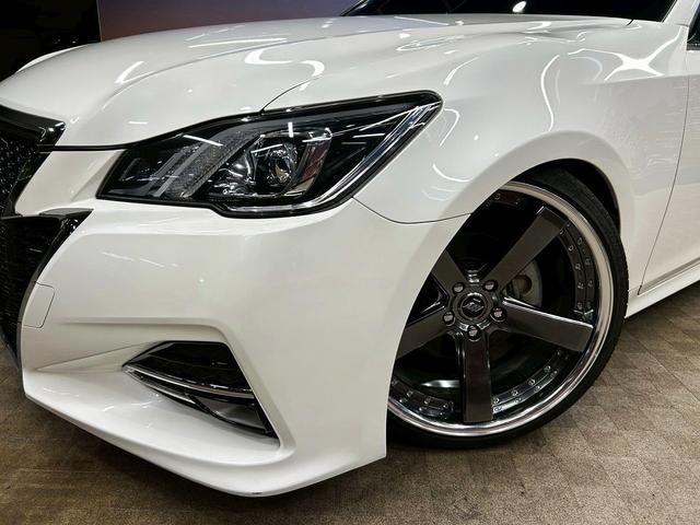 クラウンハイブリッド アスリートS (禁煙車)(後期型)(黒本革シート)(メーカーSDナビ)(バックカメラ)(クルーズコントロール)(パワーシート)(シートヒーター&クーラー)(TEIN車高調)(社外マフラー)(WORK20インチAW)(46枚目)