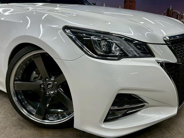 クラウンハイブリッド アスリートS (禁煙車)(後期型)(黒本革シート)(メーカーSDナビ)(バックカメラ)(クルーズコントロール)(パワーシート)(シートヒーター&クーラー)(TEIN車高調)(社外マフラー)(WORK20インチAW)(55枚目)
