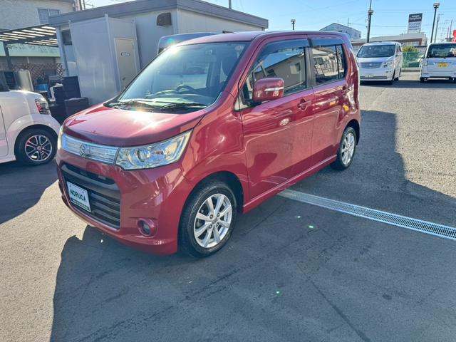 ワゴンRスティングレー X 社外ナビ フルセグTV Bluetoothオーディオ ETC スマートキー プッシュスタート オートエアコン HIDヘッドライト 純正アルミ オートライト(8枚目)