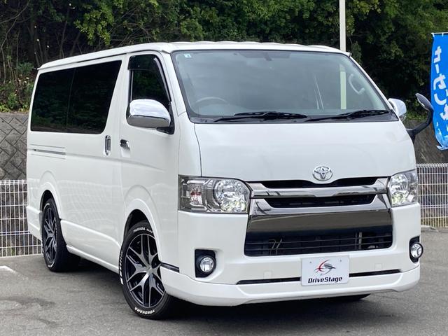 ハイエースバン スーパーＧＬ　ダークプライム　★禁煙車★ベッドキット★社外サスペンション★フルエアロ★メモリーナビ★バックカメラ★フルセグ★両側スライドドア★ＬＥＤヘッドライト★Ｂｌｕｅｔｏｏｔｈ★社外１８インチＡＷ★マフラーカッター★車検整備付（7枚目）