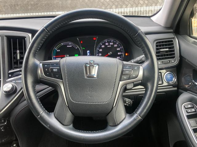 クラウンハイブリッド アスリートＳ　禁煙　黒革　純正ナビ　３６０度カメラ　純正１７インチＡＷ　シート冷暖　パワーシート　レーダークルーズ　フルセグ　ＥＴＣ　衝突軽減　レーンキープ　クリアランスソナー　Ｂｌｕｅｔｏｏｔｈ接続　スマートキー（16枚目）