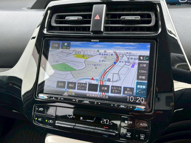 プリウス E ユーザー買取 禁煙 社外9インチSDナビ バックカメラ フルセグTV ETC LEDヘッドライト Bluetooth接続 HDMI接続 プッシュスタート カーテン・サイドエアバック オートライト(12枚目)