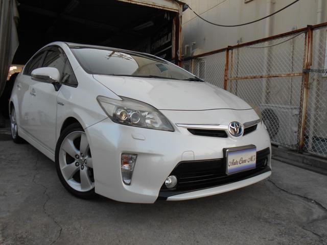 プリウス Ｓツーリングセレクション　カロッツェリアサイバー８型ナビＴＶ　ＬＥＤヘッドライト　ＬＥＤフォグ　黒レザー調シートカバー　純正１７ＡＷ　ビルトインＥＴＣ　バックカメラ　ドラレコ　クルーズコントロール　プッシュスタート　トノカバー（6枚目）