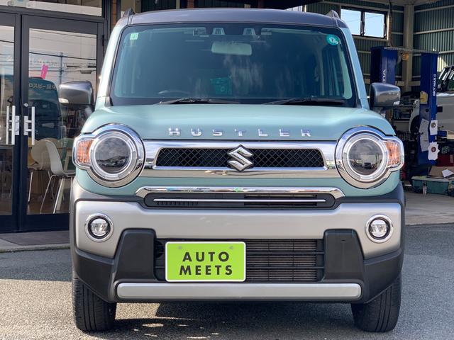 ハスラー Jスタイル 全国1年間保証 ナビ ETC スズキセーフティサポート 本革巻きハンドル マイルドハイブリッド LEDライト アルミ 専用エクステリア キーフリー オートエアコン(2枚目)