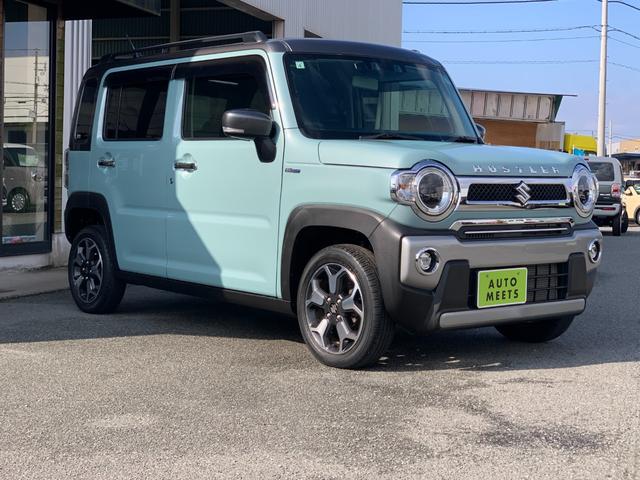 ハスラー Jスタイル 全国1年間保証 ナビ ETC スズキセーフティサポート 本革巻きハンドル マイルドハイブリッド LEDライト アルミ 専用エクステリア キーフリー オートエアコン(3枚目)