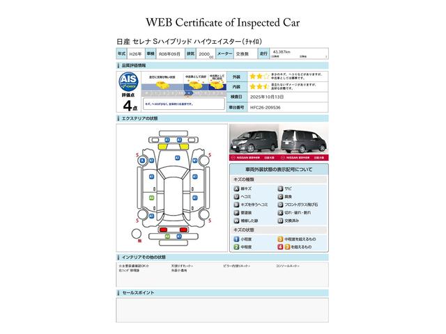 車両状態評価書
