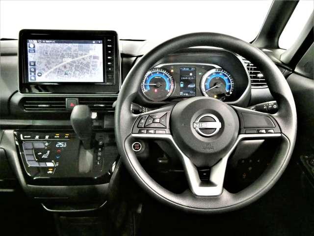 ルークス 660 ハイウェイスターX 大画面ナビ アラウンドM アイスト 衝突被害軽減ブレ-キ 車線逸脱警報装置 ETC スマートキー パワーウィンドウ ワンオーナー カーテンエアバック ドライブレコーダー ナビTV バックカメラ パワステ オートエアコン ABS(3枚目)