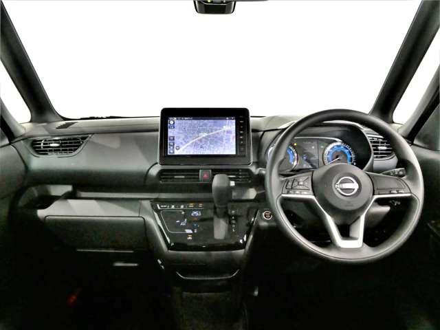 ルークス 660 ハイウェイスターX 大画面ナビ アラウンドM アイスト 衝突被害軽減ブレ-キ 車線逸脱警報装置 ETC スマートキー パワーウィンドウ ワンオーナー カーテンエアバック ドライブレコーダー ナビTV バックカメラ パワステ オートエアコン ABS(4枚目)