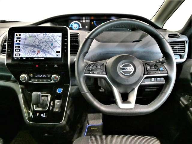 セレナ ｅ－ＰＯＷＥＲ　ハイウェイスターＶ　大画面ナビ　後席モニター　エマジェンシーブレーキ　１オナ　スマキー　バックカメラ　ＬＥＤ　レーンアシスト　ＥＴＣ　ドラレコ　Ａストップ　イモビ　フルオートエアコン　アルミホイール　エアバック　メモリーナビ　キーフリー　ナビＴＶ（3枚目）