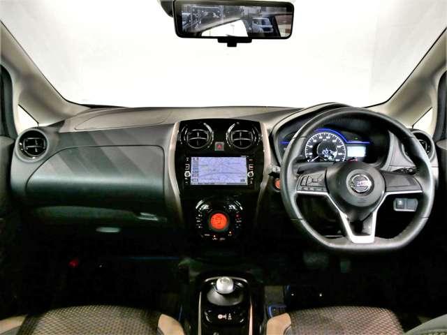 ノート １．２　ｅ－ＰＯＷＥＲメダリスト　メモリーナビ　アラウンドＭ　被害軽減ブレーキ　ＴＶナビ　ドライブレコーダ　バックモニター　インテリキー　アイドリングストップ　盗難防止装置　ＬＥＤランプ　車線逸脱警報システム　ワンオーナー　キーフリー　アルミホイール　ＥＴＣ（4枚目）