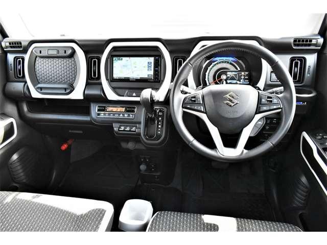 ハスラー ハイブリッドＸターボ　メモリーナビ　前後ドラレコ　ＥＴＣ付き　クリソナ　フルタイム４ＷＤ　前席シートヒーター　ＬＥＤヘッドライト　クルーズコントロール　ＤＶＤ　ターボ車　ナビＴＶ　フルオートエアコン　キーフリー　パワステ（5枚目）