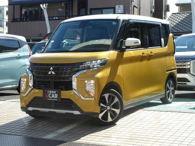 ｅＫクロススペース Ｇ　プラスエディション　ケンウッド製メモリーナビ　ＥＴＣ　ドラレコ　マルチアラウンドモニター　両側電動スライドドア　リヤサーキュレーター　スマートキー　ロールサンシェード　ツートンカラー　レンタカーアップ（5枚目）