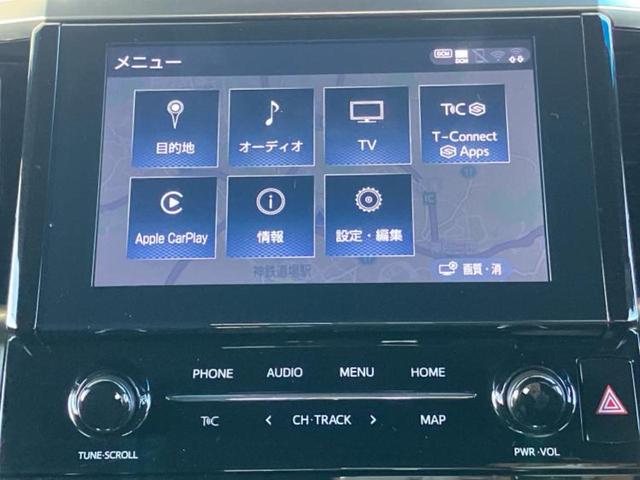 アルファード Ｓタイプゴールド３　ディスプレイオーディオ＋ナビ９インチ／フリップダウンモニター　純正　１２．１インチ／トヨタセーフティセンス／両側電動スライドドア／車線逸脱防止支援システム／シート　ハーフレザー　衝突被害軽減システム（9枚目）