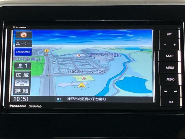 スペーシアカスタム ハイブリッドXS 社外 SDナビ/セーフティサポート(スズキ)/両側電動スライドドア/シートヒーター 運転席/車線逸脱防止支援システム/シート ハーフレザー/ヘッドランプ LED/Bluetooth接続/ETC(10枚目)