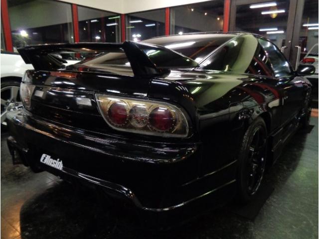 １８０ＳＸ タイプＩＩＩ　後期仕様フルエアロワイドボディＳＲ２０ＤＥＴエンジン純正５ＭＴ社外タービンＥＸマニマフラーエアクリＴＥＩＮ車高調インターＣブレンボキャリパーＨＫＳＥＶＣ社外ＣＰＵ５穴ハブＶＯＬＫアルミエアロボンネット（3枚目）