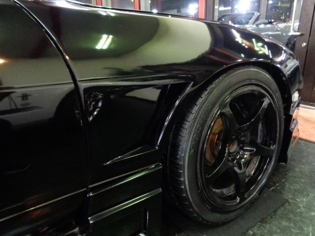 １８０ＳＸ タイプＩＩＩ　後期仕様フルエアロワイドボディＳＲ２０ＤＥＴエンジン純正５ＭＴ社外タービンＥＸマニマフラーエアクリＴＥＩＮ車高調インターＣブレンボキャリパーＨＫＳＥＶＣ社外ＣＰＵ５穴ハブＶＯＬＫアルミエアロボンネット（15枚目）