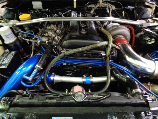 １８０ＳＸ タイプＩＩＩ　後期仕様フルエアロワイドボディＳＲ２０ＤＥＴエンジン純正５ＭＴ社外タービンＥＸマニマフラーエアクリＴＥＩＮ車高調インターＣブレンボキャリパーＨＫＳＥＶＣ社外ＣＰＵ５穴ハブＶＯＬＫアルミエアロボンネット（36枚目）