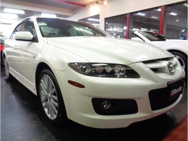 マツダスピードアテンザ ベースグレード スノーフレークホワイトパールカラーMAZDASPEED専用エアロMZR2.3DISIターボエンジン6MTミッション専用2本出しマフラートルクスプリット4WD18インチアルミHIDライトスマートキー(2枚目)
