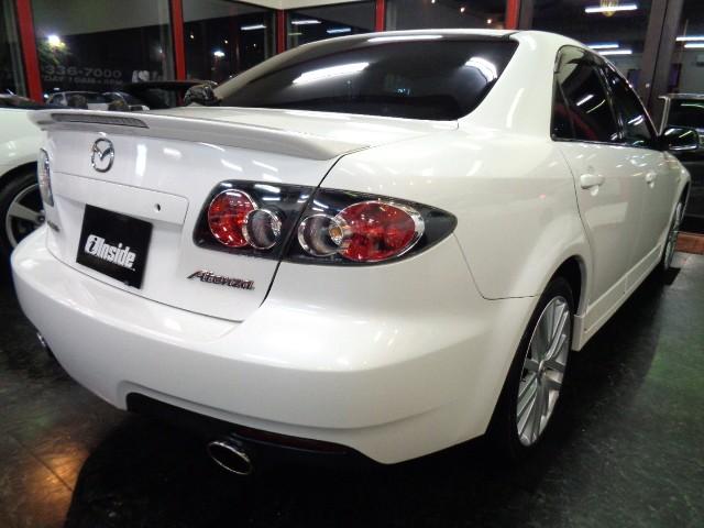 マツダスピードアテンザ ベースグレード スノーフレークホワイトパールカラーMAZDASPEED専用エアロMZR2.3DISIターボエンジン6MTミッション専用2本出しマフラートルクスプリット4WD18インチアルミHIDライトスマートキー(3枚目)