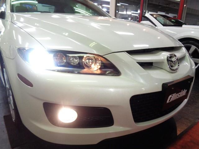 マツダスピードアテンザ ベースグレード スノーフレークホワイトパールカラーMAZDASPEED専用エアロMZR2.3DISIターボエンジン6MTミッション専用2本出しマフラートルクスプリット4WD18インチアルミHIDライトスマートキー(6枚目)