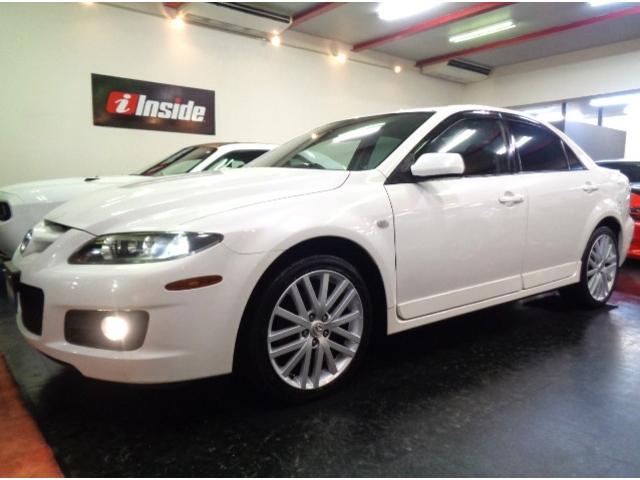 マツダスピードアテンザ ベースグレード スノーフレークホワイトパールカラーMAZDASPEED専用エアロMZR2.3DISIターボエンジン6MTミッション専用2本出しマフラートルクスプリット4WD18インチアルミHIDライトスマートキー(7枚目)