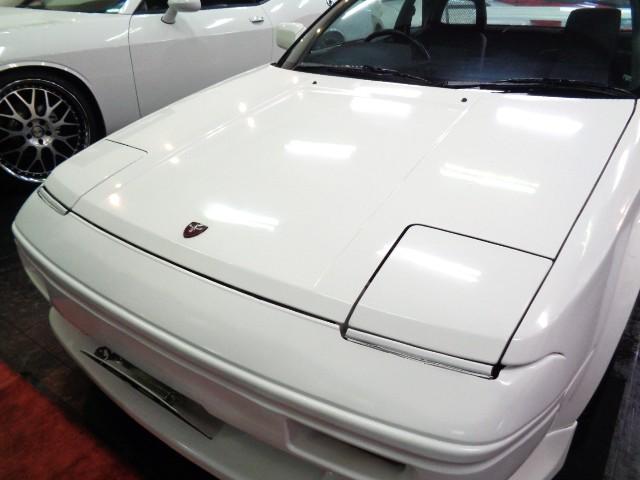ＭＲ２ Ｓ　スーパーホワイトカラーフルエアロノーマルルーフ３Ａ－ＬＵミッドシップエンジン純正５ＭＴミッション専用２本出しマフラーレカロシートＷＯＲＫアルミＲスポイラールーフスポイラー七宝焼エンブレムＴベルト交換済（5枚目）