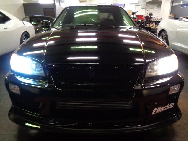 スカイライン 25GT-Xターボ ブラックカラーフルエアロRB25DETターボNEO6エンジン5MTミッションデュアルマフラーBLITZエアクリインターC車高調プロフェックKOYOラジエター対向キャリパーSSR19アルミTベルト交換済(9枚目)