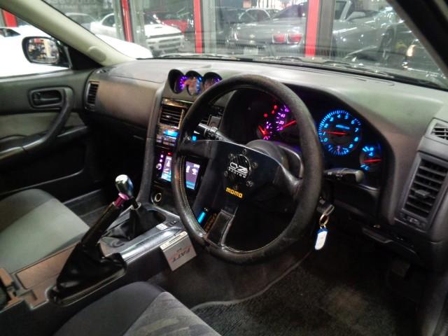 スカイライン 25GT-Xターボ ブラックカラーフルエアロRB25DETターボNEO6エンジン5MTミッションデュアルマフラーBLITZエアクリインターC車高調プロフェックKOYOラジエター対向キャリパーSSR19アルミTベルト交換済(22枚目)