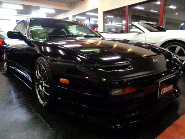 １８０ＳＸタイプＸターボ中期モデルスーパーブラックカラーフルエアロ＆ＳＲ２０ＤＥＴターボエンジン純正５ＭＴミッション＆マフラー車高調プロフェック他ブーストＵＰ仕様車が入庫しました