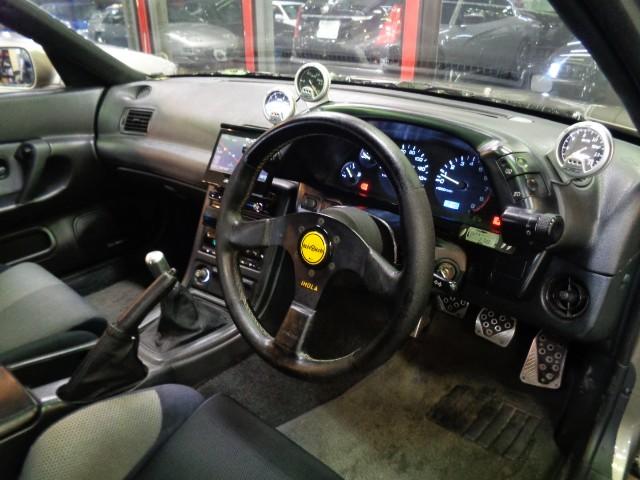 スカイライン ＧＴＳ－ｔタイプＭ　Ｒ３２ＧＴＲ仕様フルエアロシリカブレスカラーＲＢ２５ＤＥＴターボＮＥＯ６エンジン公認５ＭＴマフラーＨＫＳエアクリ車高調ラジエター対向キャリパー追加メーターＷＯＲＫアルミレカロシートイタルボランテステア（22枚目）