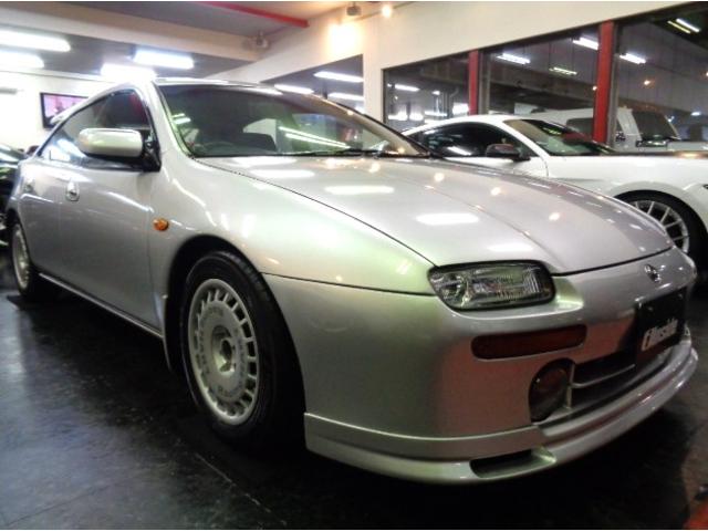 ランティス タイプG 最終型シルバーストーンMカラーハッチバックボディMAZDASPEED大型リアスポBP-ZE型エンジン純正5MT2本出しマフラー車高調レカロシート大型FOGライトレーシングハートアルミ走行5万km台(2枚目)