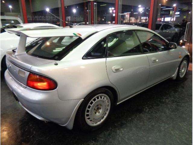 ランティス タイプG 最終型シルバーストーンMカラーハッチバックボディMAZDASPEED大型リアスポBP-ZE型エンジン純正5MT2本出しマフラー車高調レカロシート大型FOGライトレーシングハートアルミ走行5万km台(21枚目)