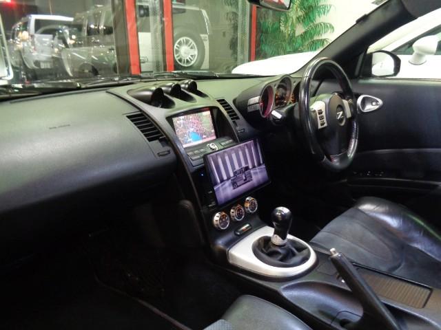 フェアレディZ バージョンニスモ NISMOエアロN1ロングノーズVQ35HRエンジン313PS6MTニスモマフラー車高調ブレンボキャリパーRAYSアルミエアロボンネットニスモ260kmメータ黒革シートVeilsideリアスポナビTV(27枚目)