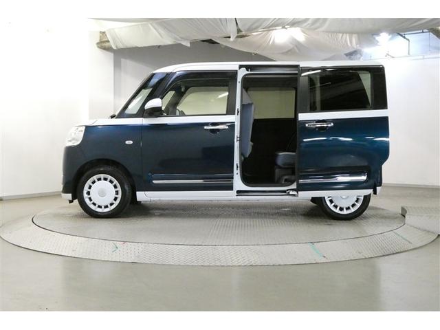 ムーヴキャンバス ストライプスＧターボ　レーダーブレーキ　フルフラット　Ｂカメラ　ＤＶＤ　パワーウィンドゥ　地デジ　左右オートスライド　オートクルーズ　ＥＴＣ車載器　サイドエアバッグ　ＬＥＤヘッドライト　スマートキー　ドラレコ　ベンチシート（5枚目）