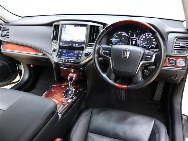 クラウンマジェスタ Fバージョン 革シート フルセグ メモリーナビ DVD再生 バックカメラ ETC LEDヘッドランプ ワンオーナー(5枚目)