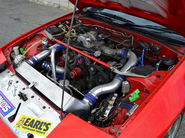 サバンナＲＸ－７ ＧＴ－Ｘ　前後オーバーフェンダー　社外タービン　ＬＩＮＫ　ＥＣＵ　ＬＳＤ　ブリッドシート　ＥＲＣ３００キロメーター　ＨＫＳハイパーＭＡＸ車高調　ＨＫＳ　Ｖマウント　追加メーター　ブーストコントローラー（12枚目）
