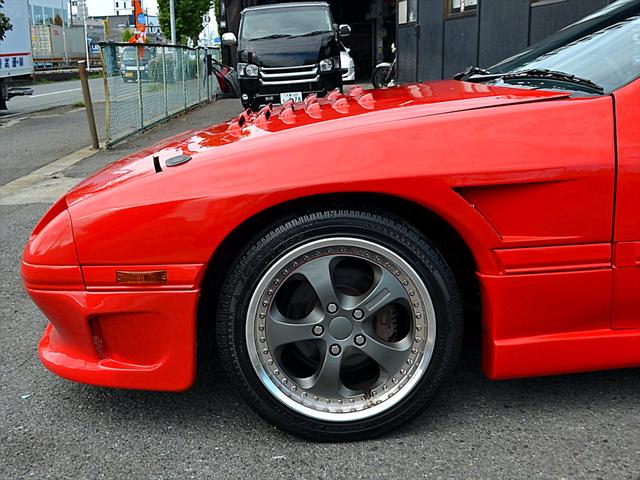 サバンナＲＸ－７ ＧＴ－Ｘ　前後オーバーフェンダー　社外タービン　ＬＩＮＫ　ＥＣＵ　ＬＳＤ　ブリッドシート　ＥＲＣ３００キロメーター　ＨＫＳハイパーＭＡＸ車高調　ＨＫＳ　Ｖマウント　追加メーター　ブーストコントローラー（61枚目）