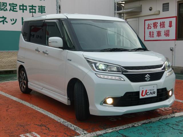 ソリオバンディット Fリミテッド ケンウッドSDナビ ワンセグTV 両側電動スライドドア 衝突軽減ブレーキ シートヒーター HIDヘッドランプ(3枚目)