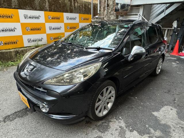 ２０７ ＳＷ　ＧＴｉ　５速ＭＴ　ターボ　ブラックレザーシート　パノラマルーフ　純正１７インチホイール　カロッツェリアＤＥＨ－５５００　ＥＴＣ　スペアタイヤ　オートエアコン（2枚目）