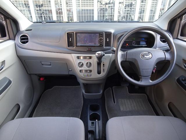 ミライース Ｘ　走行無制限１年保証　車検２年受渡　ナビ　ＵＳＢ接続　ＣＤ　ワンセグＴＶ　１４インチ純正アルミホイール　キーレスエントリー　アイドリングストップ　ヘッドライトレベライザー　ドアバイザー　スペアキー有り（5枚目）