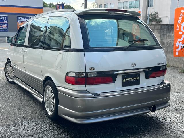 エスティマ Ｇ　７人乗り　ツインムーンルーフ　社外ナビ　フルセグ　バックカメラ　ＵＳＢ接続音楽再生　ＥＴＣ　純正キーレス　社外エアロ（Ｆ　Ｓ　Ｒ）　社外フジツボマフラー　社外１７インチＡＷ　社外ローダウン足回り（5枚目）