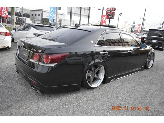 クラウン アスリートＧ－Ｔ　革　ＳＲ　マルチ　走行４９０００キロ　車検受け渡し　イデアルエアサス＆ブレーキシステムＦ８ポットＲ６ポット　レオンハルト２０インチアルミ　Ｆリップ社外　サイドモデリスタ　Ｒモデリスタ　ヘッドライト加工（23枚目）