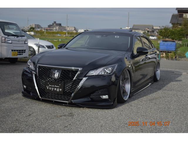 クラウン アスリートＧ－Ｔ　革　ＳＲ　マルチ　走行４９０００キロ　車検受け渡し　イデアルエアサス＆ブレーキシステムＦ８ポットＲ６ポット　レオンハルト２０インチアルミ　Ｆリップ社外　サイドモデリスタ　Ｒモデリスタ　ヘッドライト加工（24枚目）
