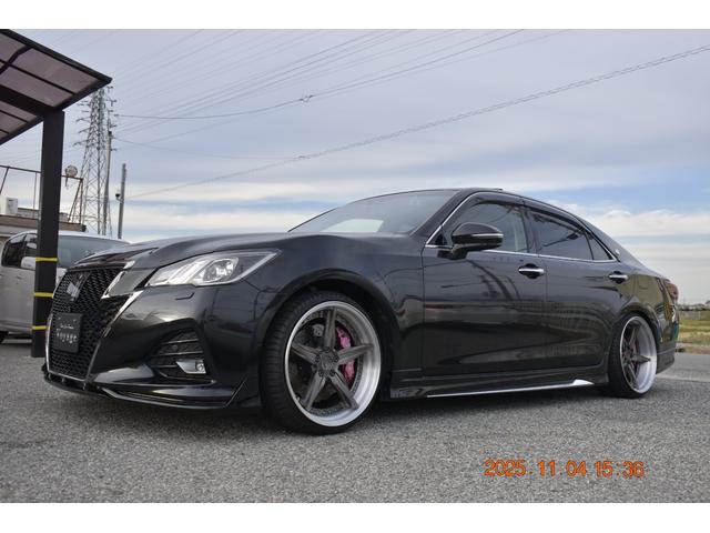 クラウン アスリートＧ－Ｔ　革　ＳＲ　マルチ　走行４９０００キロ　車検受け渡し　イデアルエアサス＆ブレーキシステムＦ８ポットＲ６ポット　レオンハルト２０インチアルミ　Ｆリップ社外　サイドモデリスタ　Ｒモデリスタ　ヘッドライト加工（52枚目）