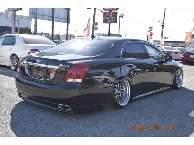 クラウンマジェスタ Gタイプ 革 マルチ プレミアムサンド モデリスタエアロ WORKジスタンス19AW 社外アーム ROAMAIRエアサス(31枚目)