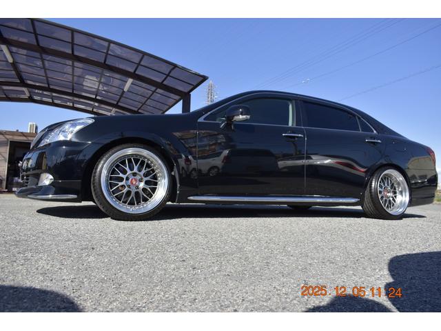 クラウンマジェスタ Gタイプ 革 マルチ プレミアムサンド モデリスタエアロ WORKジスタンス19AW 社外アーム ROAMAIRエアサス(69枚目)