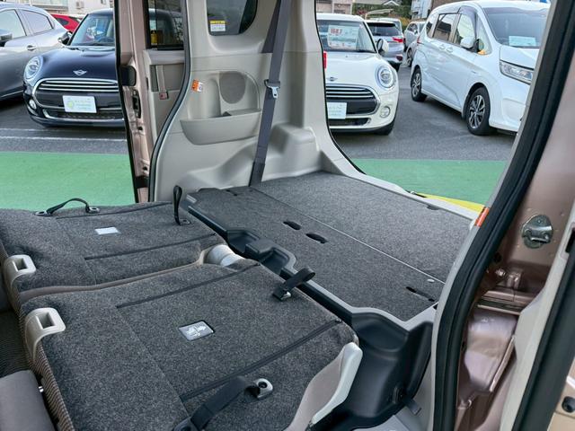 タント Ｘ　禁煙車／ピラーレス／両側スライドドア／社外ナビ／バックカメラ／テレビ／前後ドラレコ／ＥＴＣ／プッシュスタート／スマートキー／フルフラットシート／（27枚目）